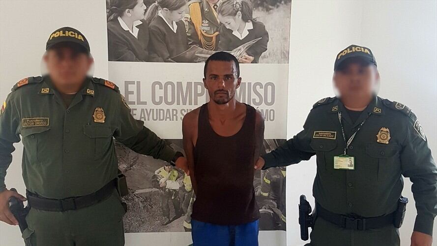En Cartagena capturan a Hermes Monsalve Villalobos, presunto homicida de su compañera sentimental. Foto: Policía Cartagena