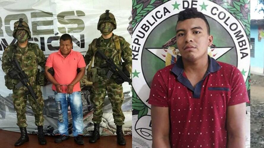 Alias Mordisco y alias Crespo, con amplios prontuarios delictivos, fueron enviados a centros penitenciarios y carcelarios. Foto: Fiscalía