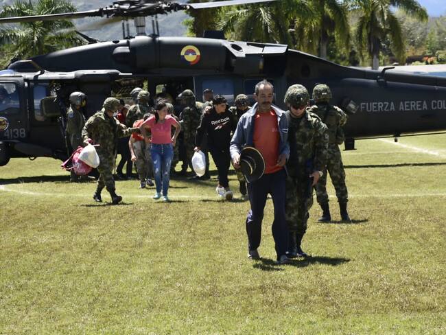 160 personas han sido rescatadas por las autoridades en El Tarrita, Ábrego - Foto: Gobernación de Norte de Santander.