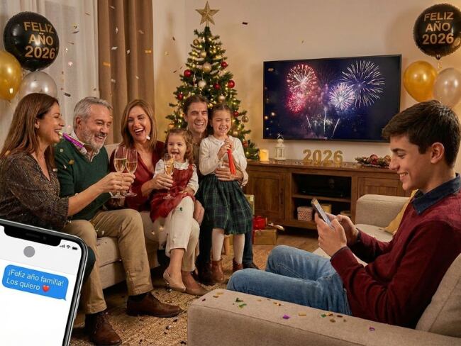 Frases, mensajes e imágenes para desear Feliz Navidad y Año Nuevo 2026 // Caracol Radio // Imagen: Gemini