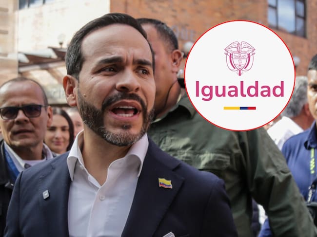 Abelardo de la Espriella y logo del Ministerio de la Igualdad. Fotos: (Colprensa - Catalina Olaya) / X @MinIgualdad_Col