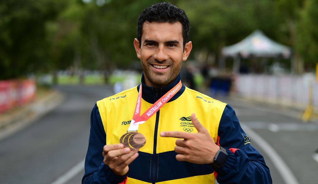 Éider Arévalo, marchista colombiano que en Tokio participará de sus terceras olimpiadas.