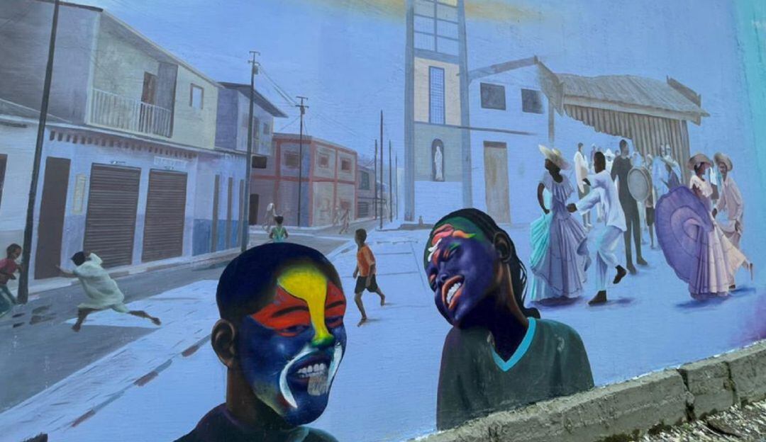 Se trata de una obra de arte del maestro Alejandro Prado en la que fueron plasmadas las actividades y riquezas más destacadas de esta población.