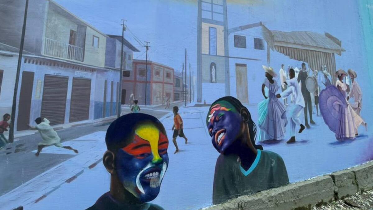 El imponente mural que se conserva intacto en Guapi, Cauca