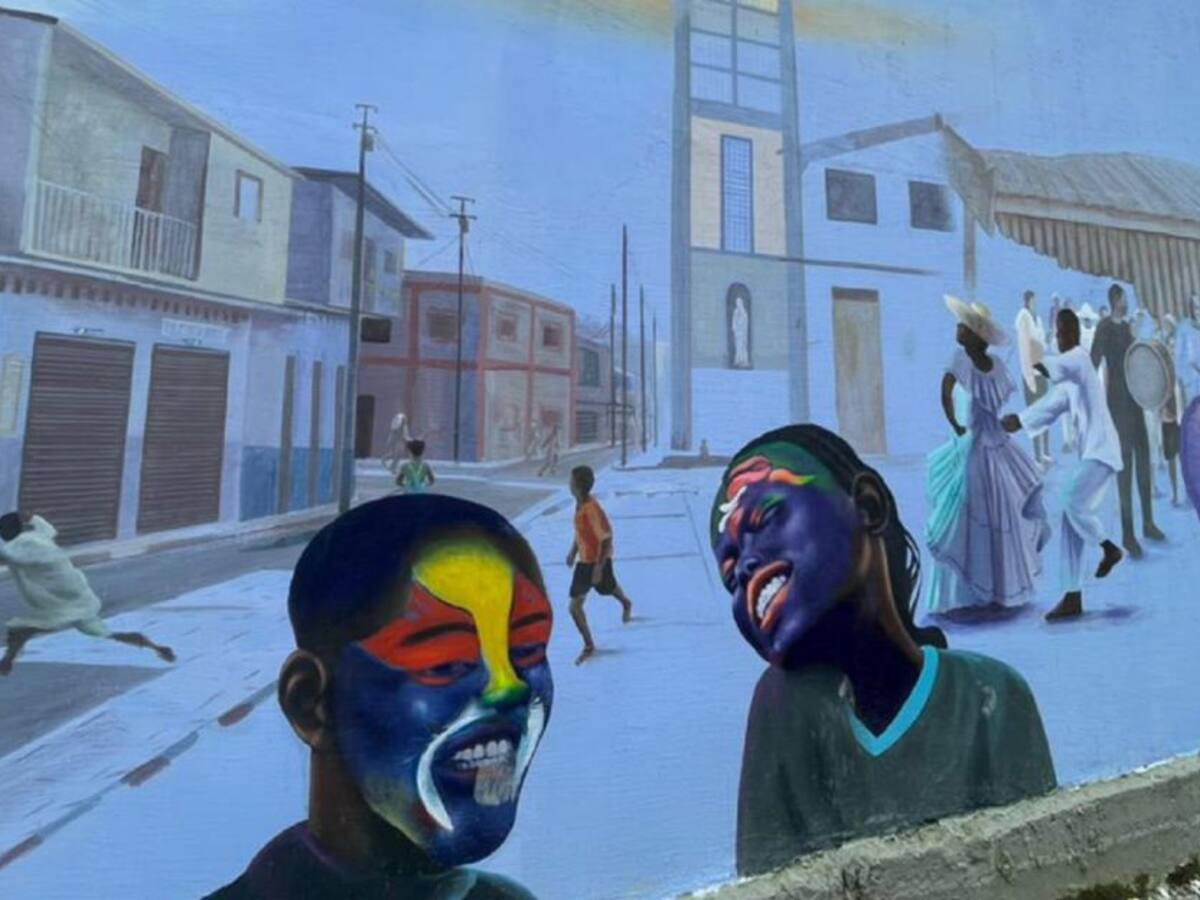 El imponente mural que se conserva intacto en Guapi, Cauca