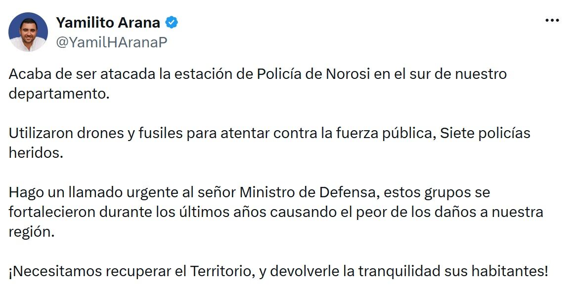 Ataque con drones en Norosí, Sur de Bolívar