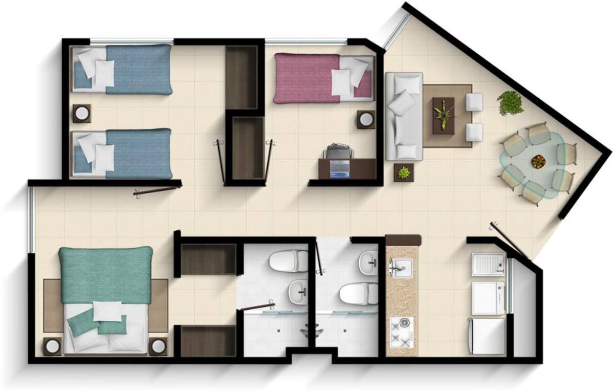 Ubicado en la avenida quinta calle 141, antes del reten del Salado, en Ibagué, este conjunto ofrece apartamentos con áreas desde 48.25 mts2 hasta 56.90 mts2.