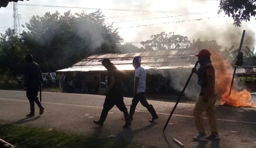 Las confrontaciones se presentaron en el sector Alto de El Palo, donde se registraba un bloqueo desde hace un mes. 