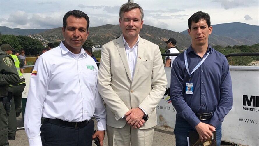 Embajadores en Cúcuta. Foto: Twitter @GautierMignot2