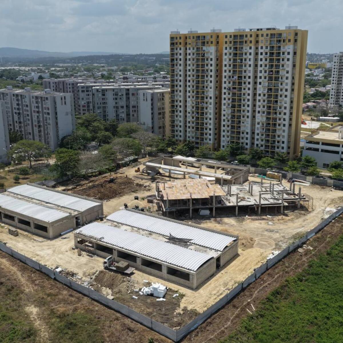 46 % de ejecución del nuevo colegio de Parque Heredia en el sur de Cartagena