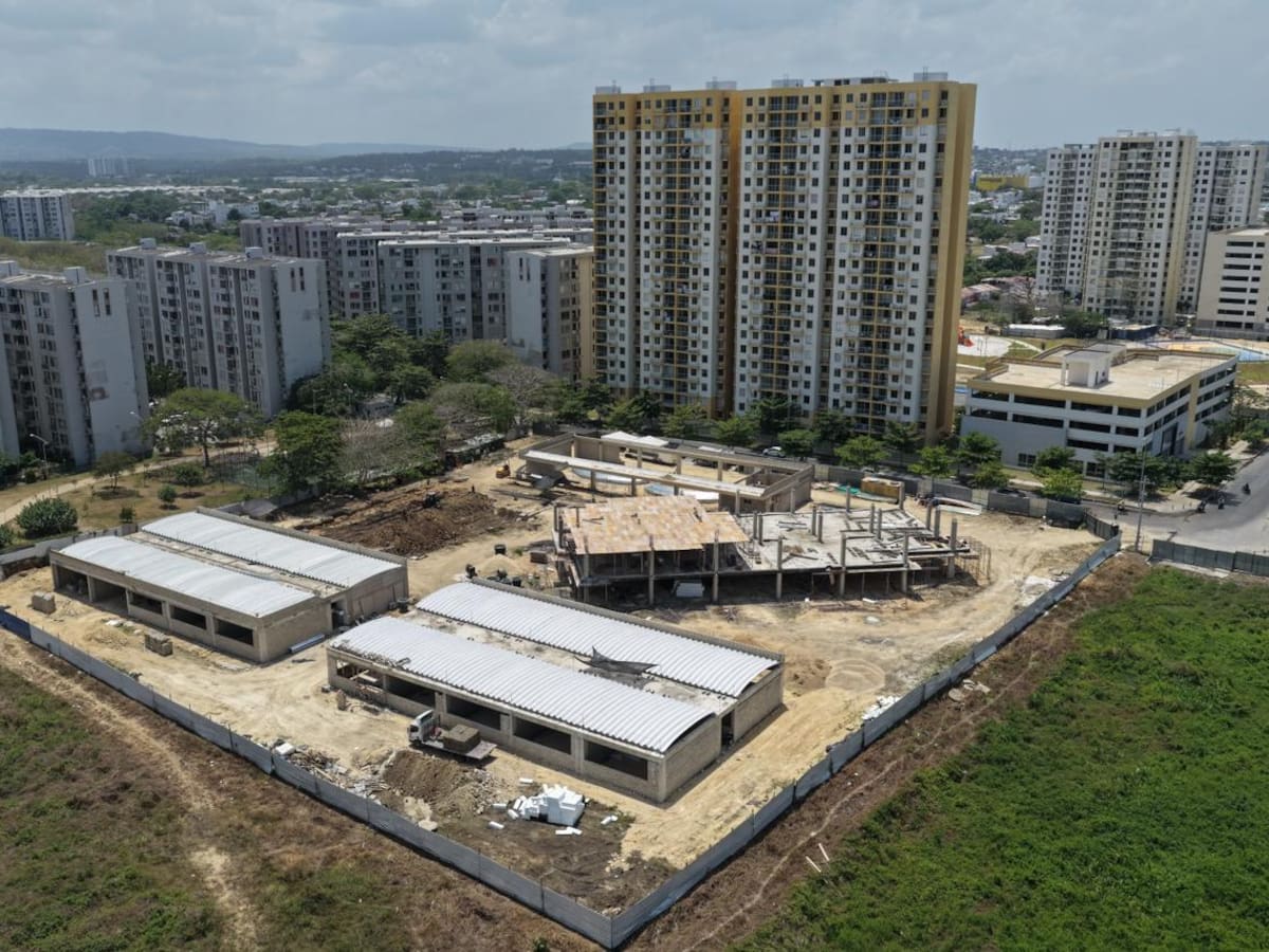 46 % de ejecución del nuevo colegio de Parque Heredia en el sur de Cartagena