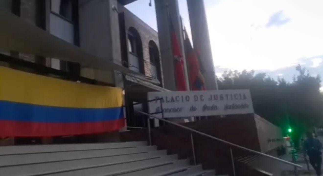 Protesta en el Palacio de Justicia de Cúcuta. / Foto: Cortesía.