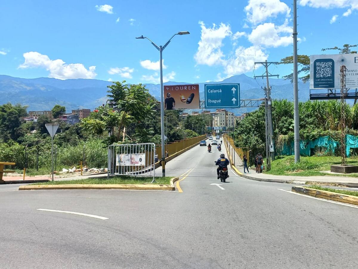 Inició el cierre total del puente La Florida en Armenia por mantenimiento