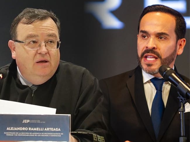 Presidente de la JEP, magistrado Alejandro Ramelli y presidente electo Abelardo de la Espriella