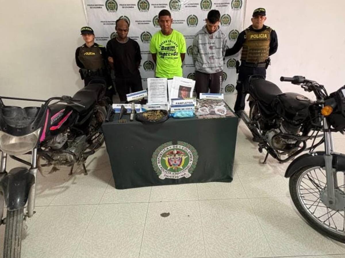 Caen tres presuntos integrantes del Clan del Golfo tras enfrentamiento con la Policía en Magangué