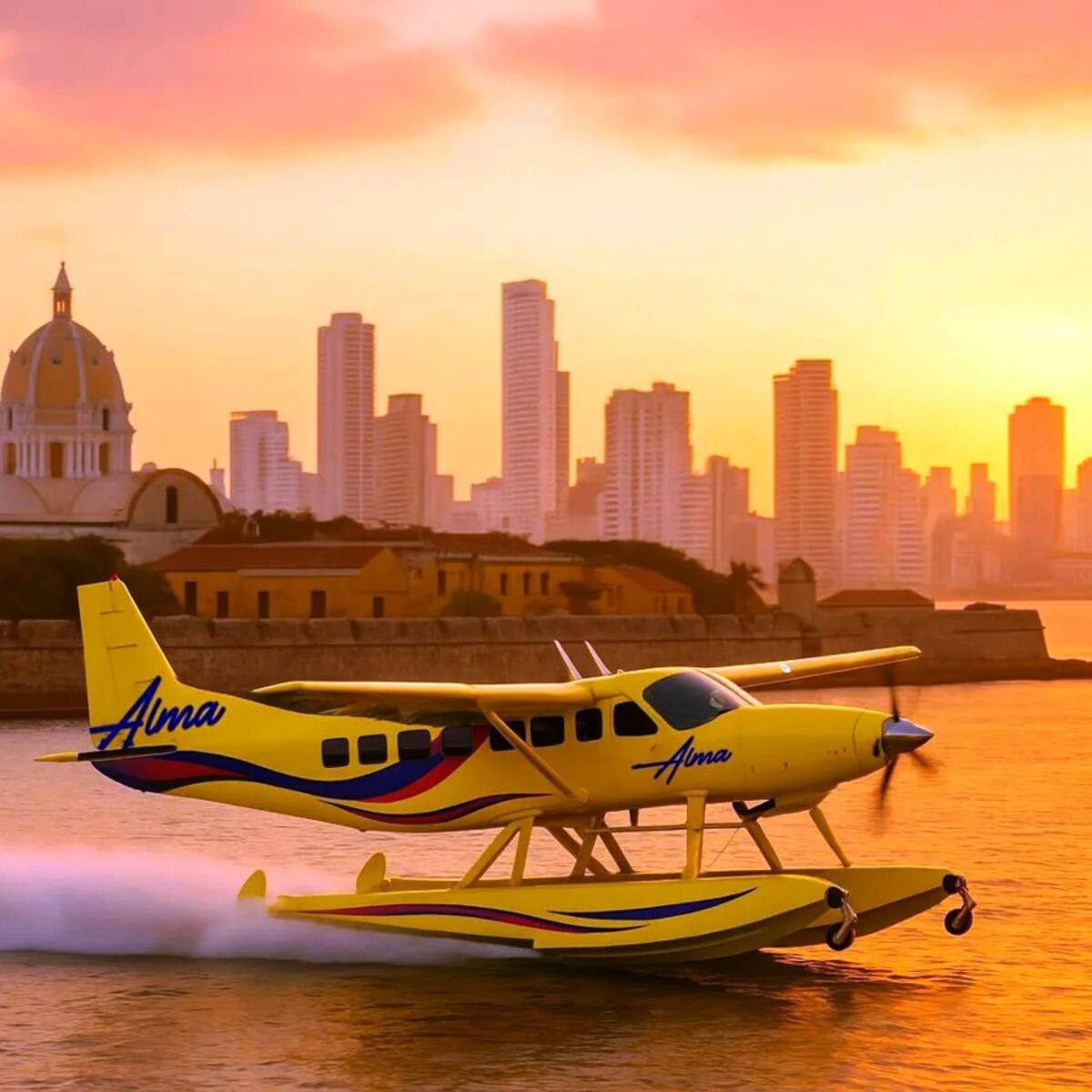 Prueban hidroaviones sobre el río Magdalena para impulsar el turismo en Bolívar