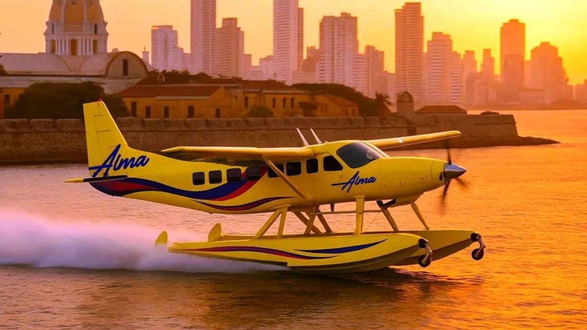 Prueban hidroaviones sobre el río Magdalena para impulsar el turismo en Bolívar
