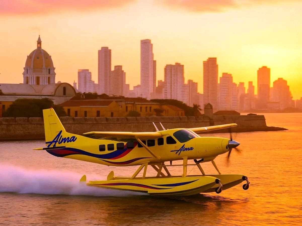 Prueban hidroaviones sobre el río Magdalena para impulsar el turismo en Bolívar