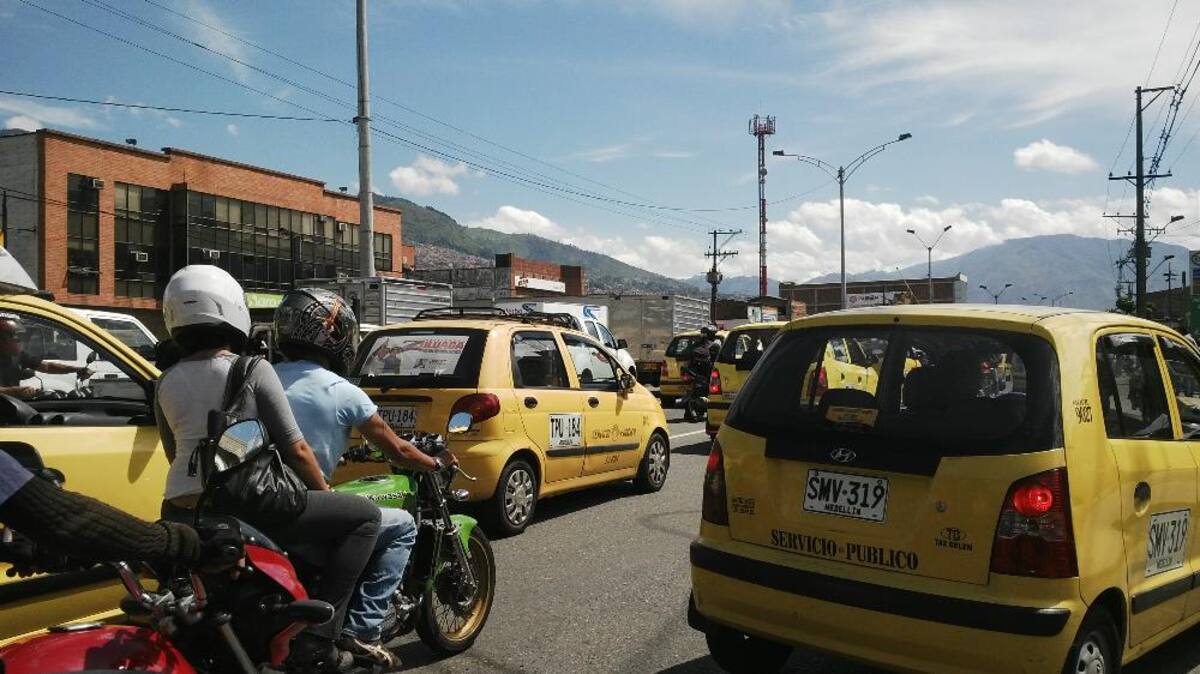 Taxistas en Medellín