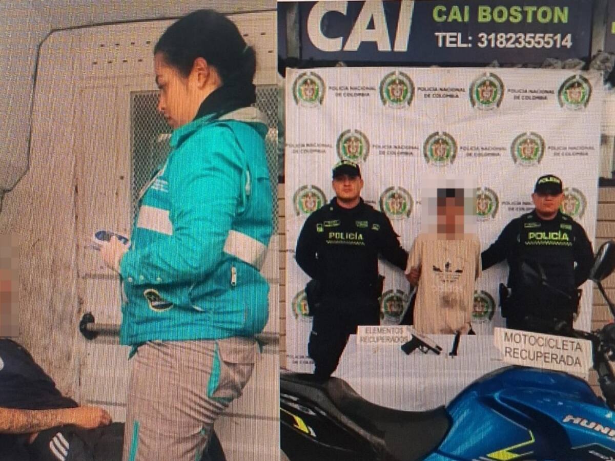 Capturados dos hombres por hurto y porte ilegal de arma de fuego en el centro de la ciudad