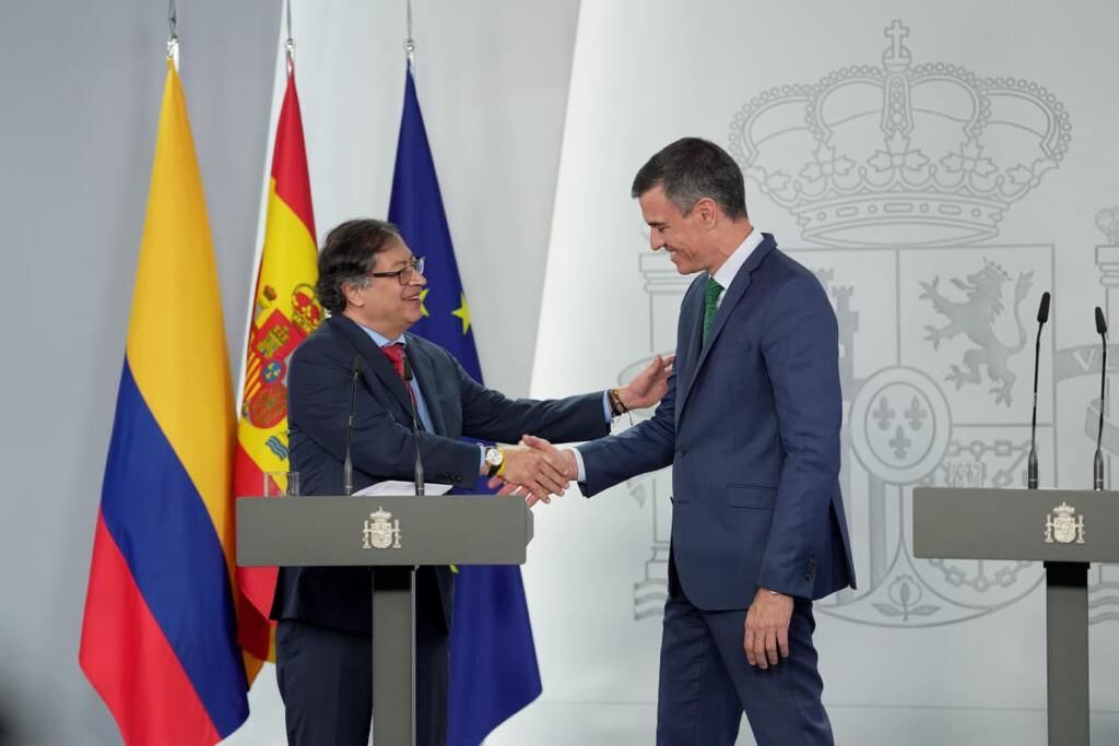 El presidente Gustavo Petro se reunió con Pedro Sánchez, en España (Cortesía: Presidencia)