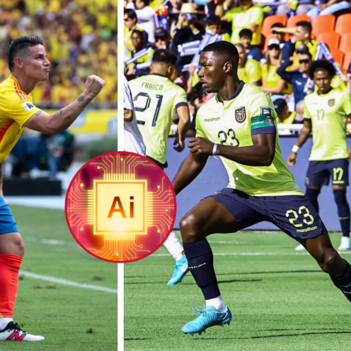 Este sería el ganador del partido Colombia vs. Ecuador, según la IA: ¿Acertará?
