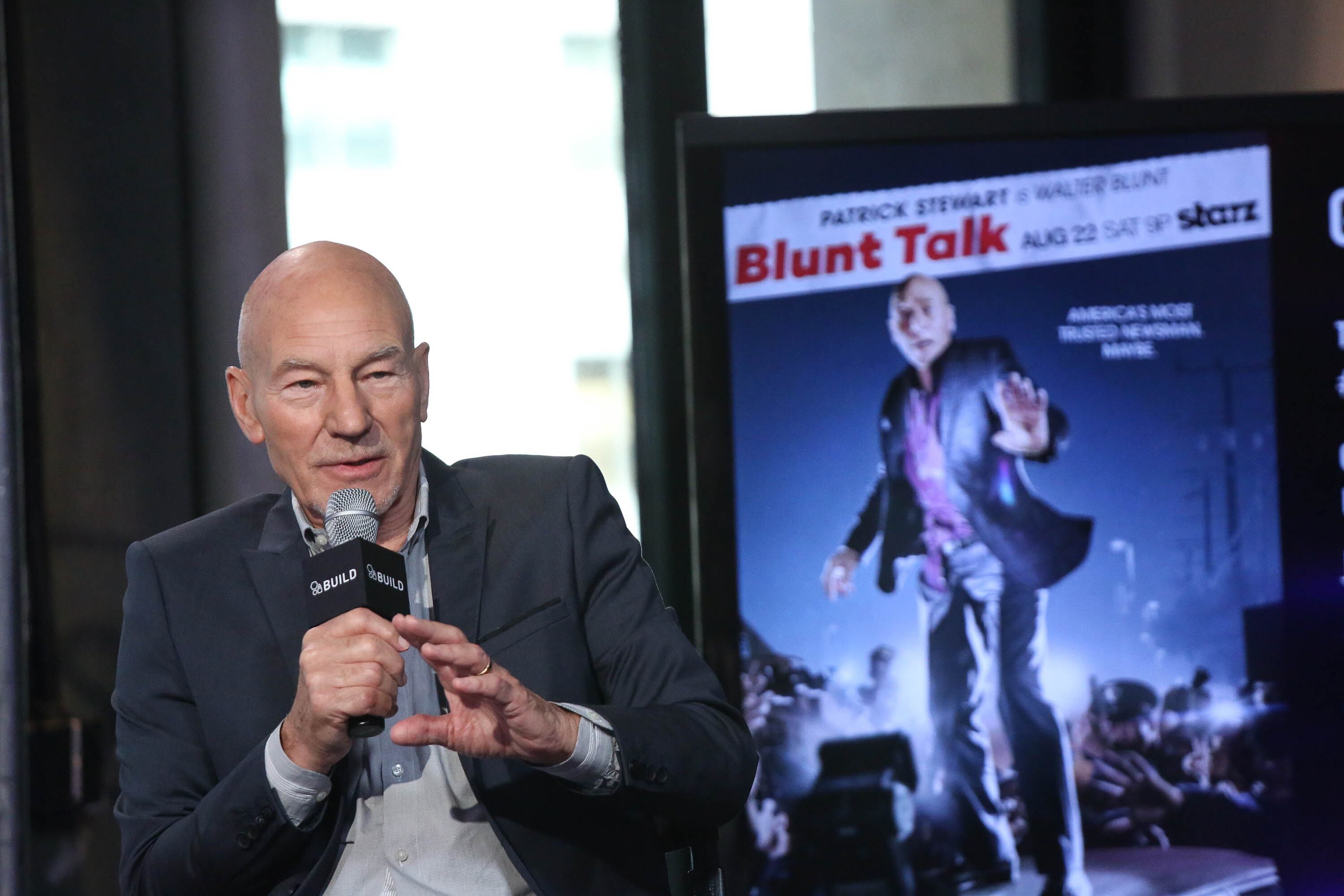 Patrick Stewart en Blunt Talk, imagen de referencia. Foto: Getty Images