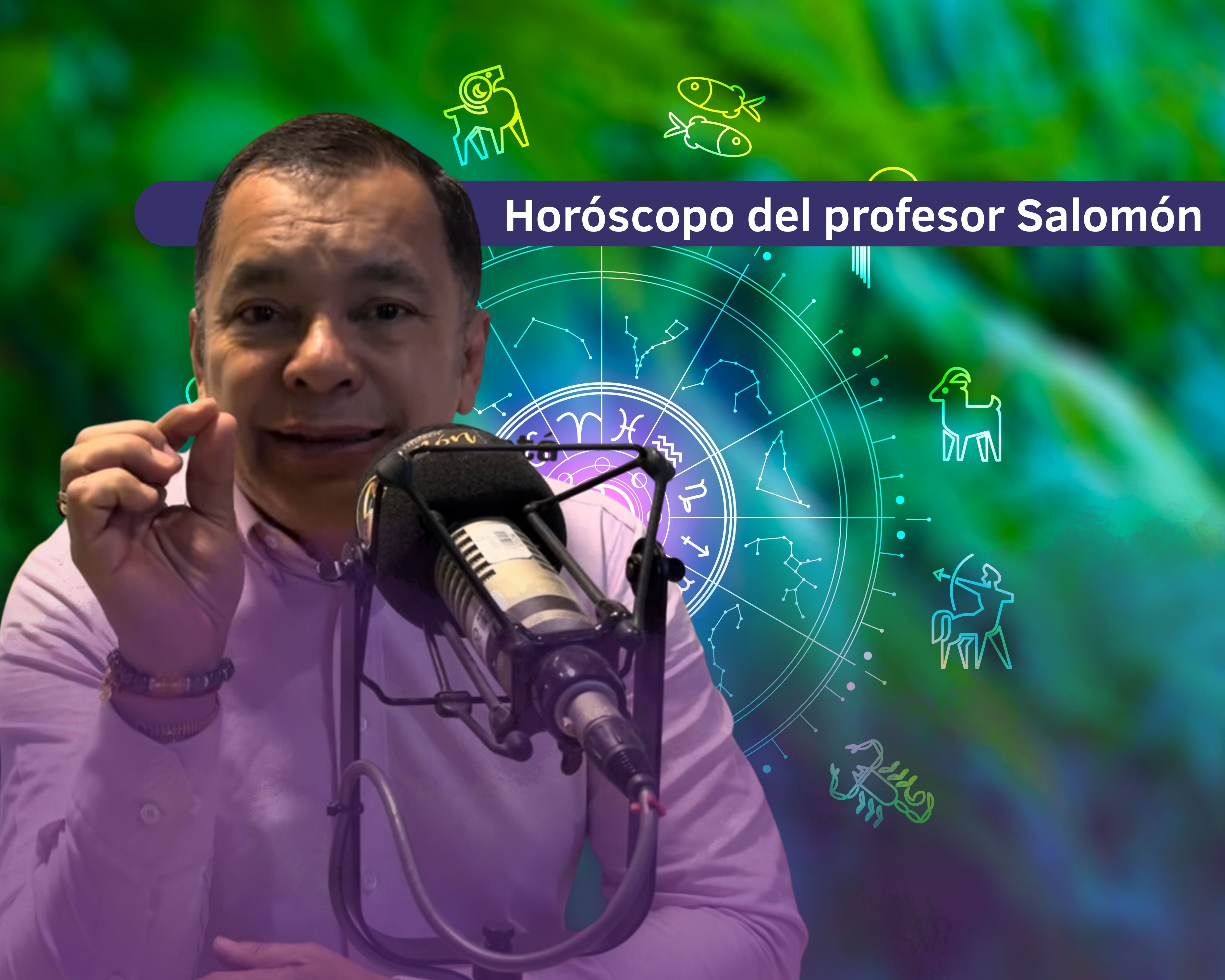 Él es el profesor Salomón, experto en la lectura del Horóscopo y el Tarot (Crédito: Profesor Salomón - Youtube) // De fondo: Imagen ilustrativa del horóscopo (crédito: Getty Images).