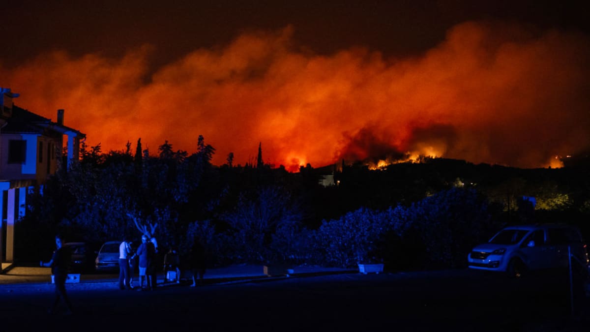 Autoridades entregan balance de afectaciones tras incendios forestales en Maratón, Grecia