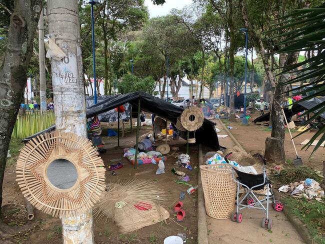 Comunidad indígena se tomó otro parque en Bucaramanga