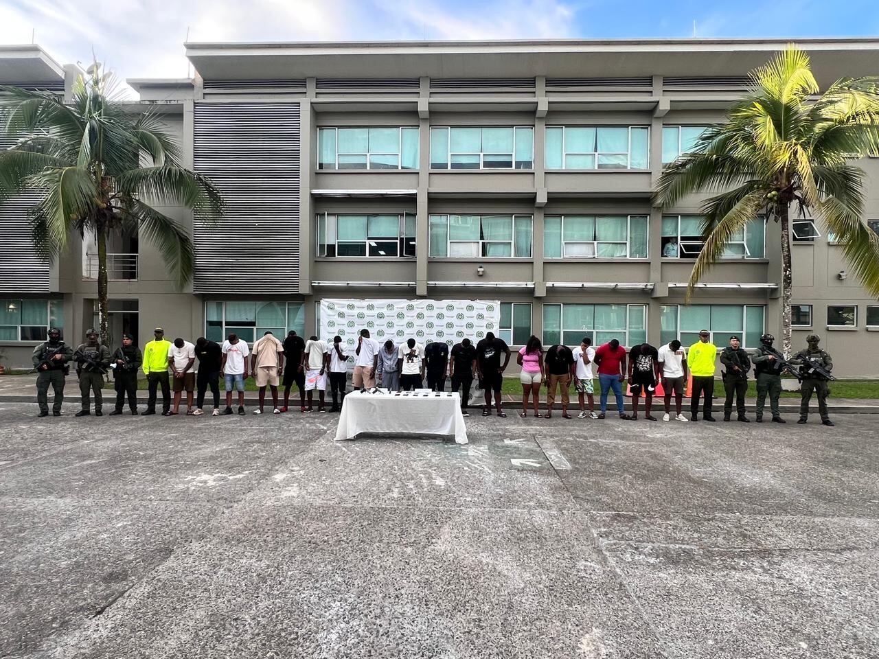 26 capturados de la banda de delincuencia común “Los mexicanos”. Foto: Policía Nacional.