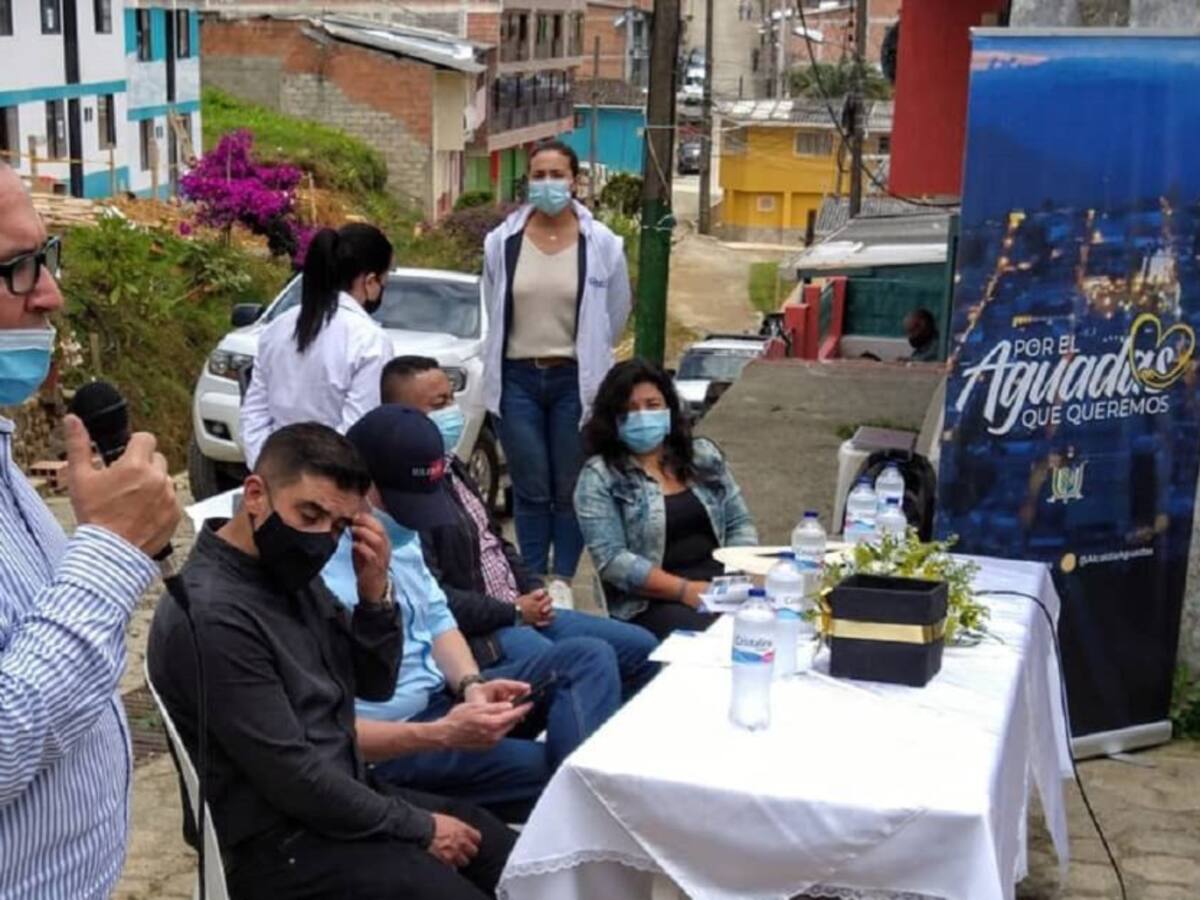 Avanza la construcción de 11 viviendas para reubicar a familias en Aguadas