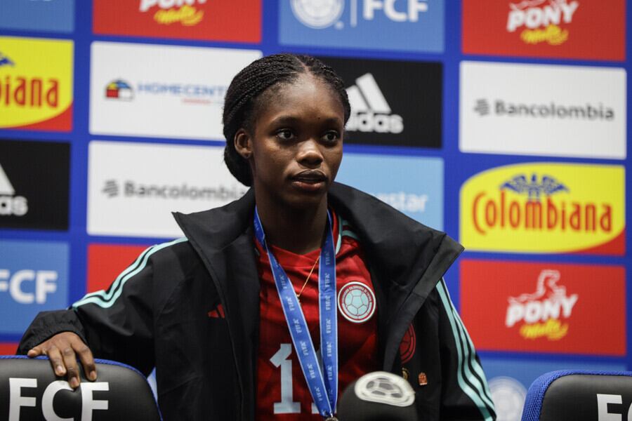 Bogotá, 01 de Noviembre de 2022. Rueda de prensa de la Selección Colombia Femenina Sub 17. En la foto: Linda Caicedo. (Colprensa - Álvaro Tavera)