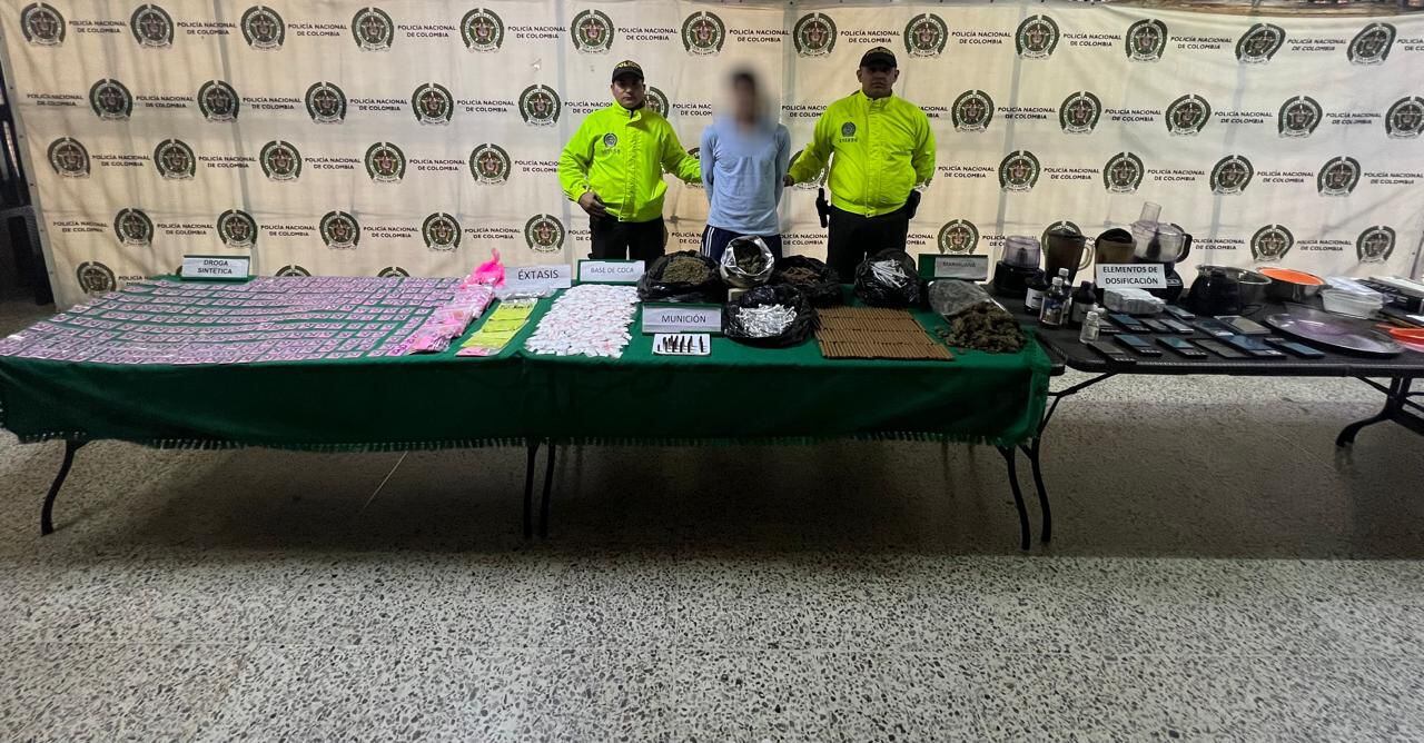 Desmantelan red de tráfico de drogas en el Valle de Aburrá. Foto: Policía Meval.