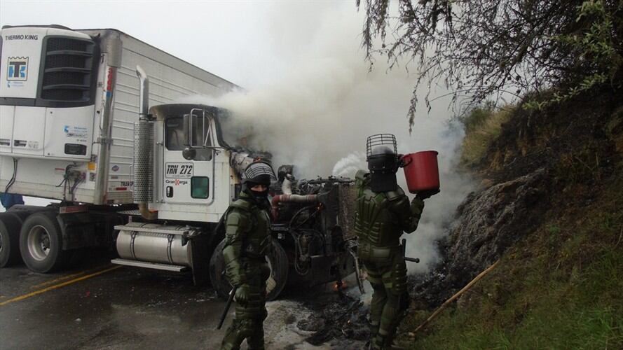 Han sido capturadas 121 personas durante paro agrario. Foto: Policía Norte de Santander