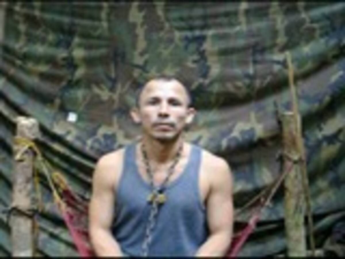 El subintendente de la policía Wilson Rojas Medina, secuestrado por las Farc el 10 de julio de 1999, en la estación de la Policía de Puerto Rico, Meta