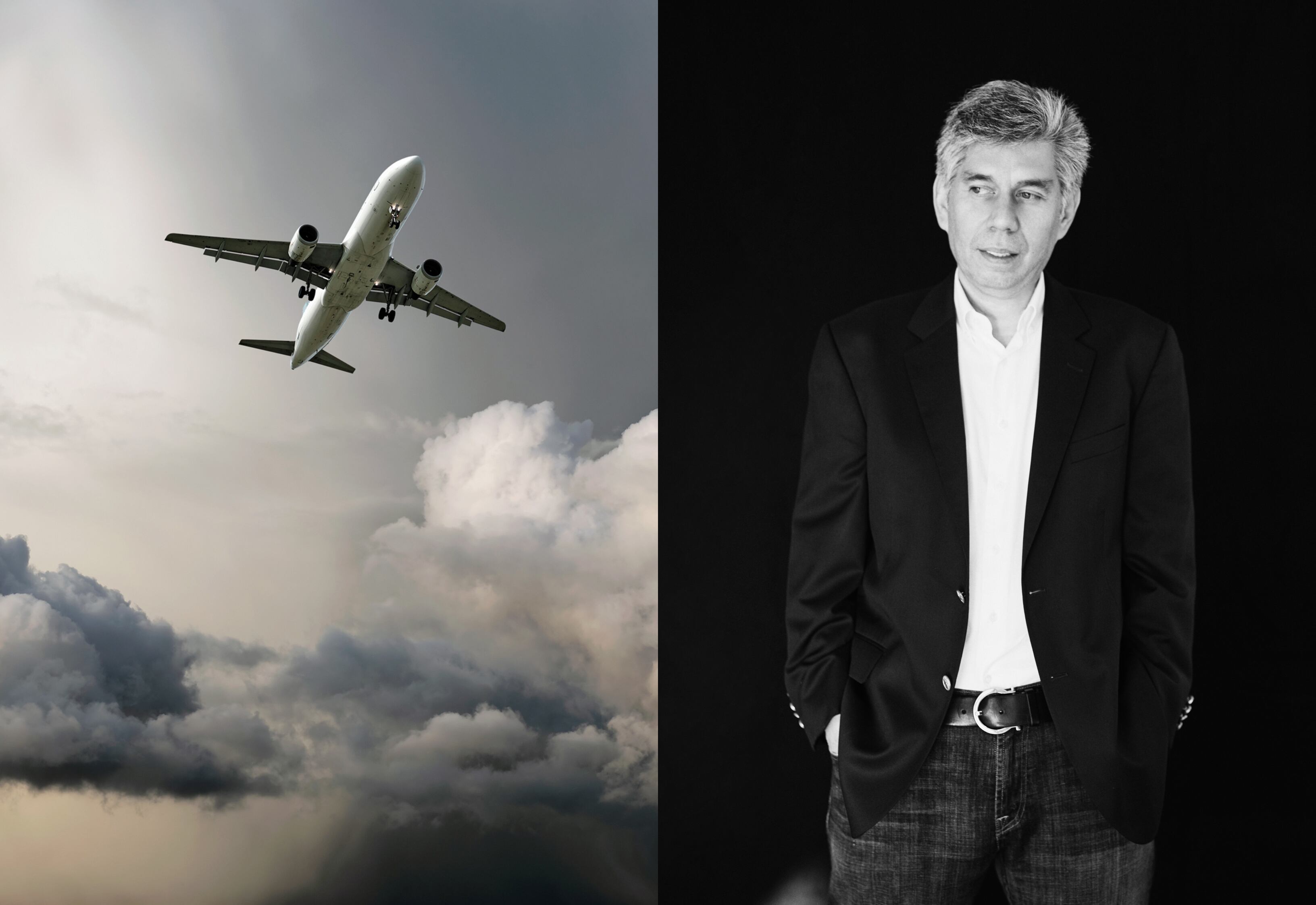 Daniel Coronell e imagen de referencia del ojo del huracán. Foto: Getty Images y W Radio.