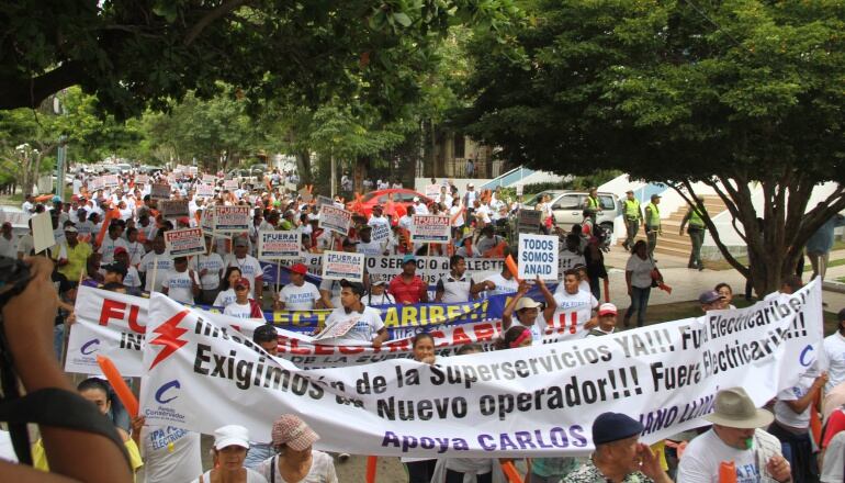 Marchas a lo largo del año contra precario servicio de Electricaribe
