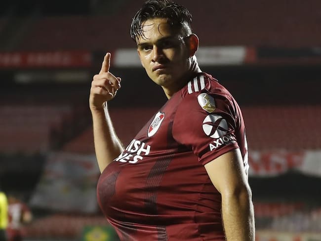 Santos Borré marcó gol en el empate 2-2 de River contra Sao Paulo