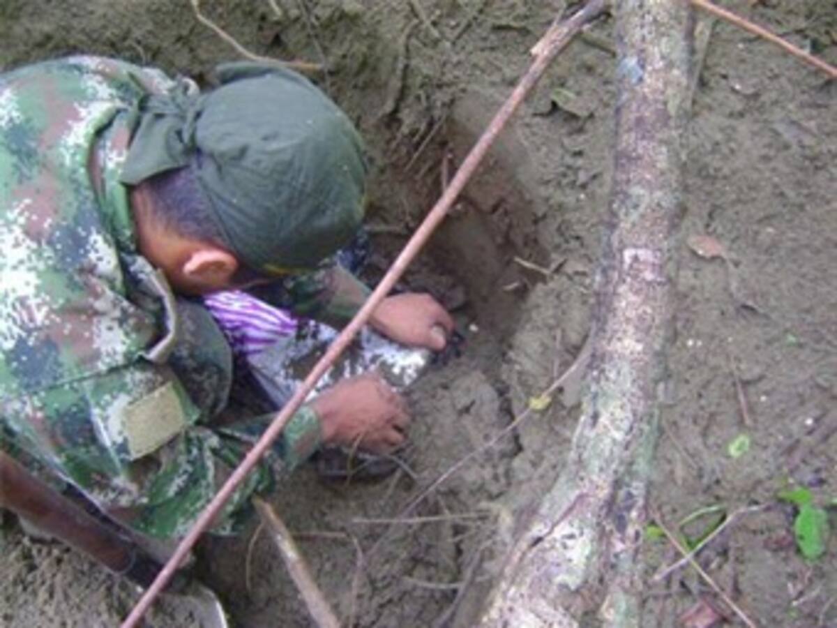 El Ejercitó encuentra una caleta de estupefacientes en el Chocó