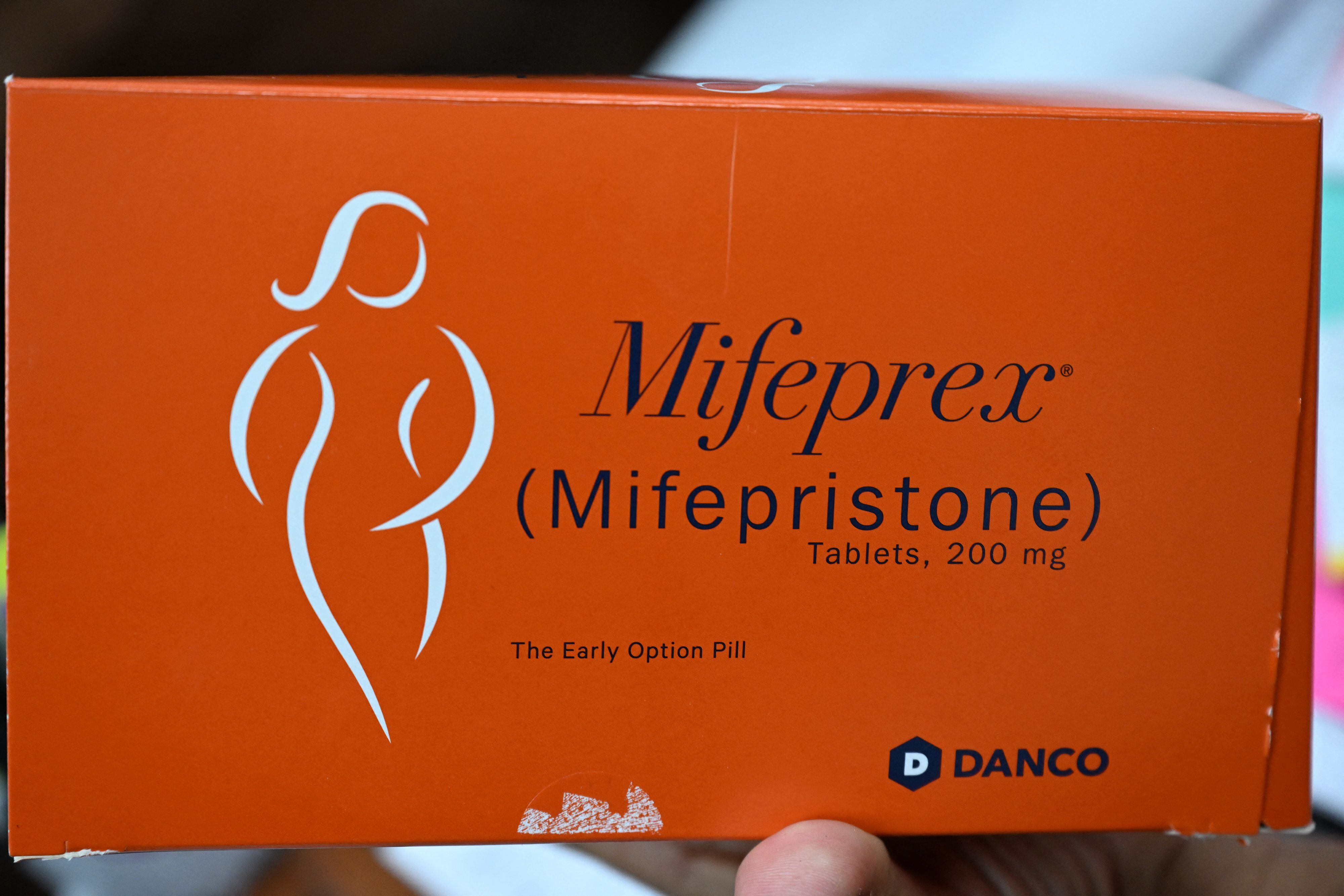 La mifepristona (Mifeprex), uno de los dos medicamentos utilizados en un aborto con medicamentos. Foto de ROBYN BECK/AFP vía Getty Images.