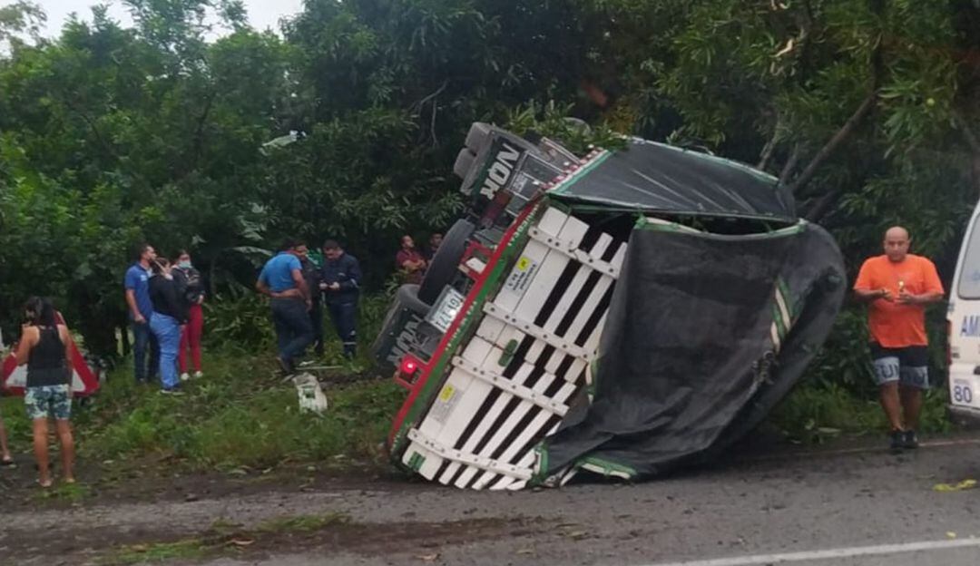 Accidente en la vía Ibagué - El Espinal