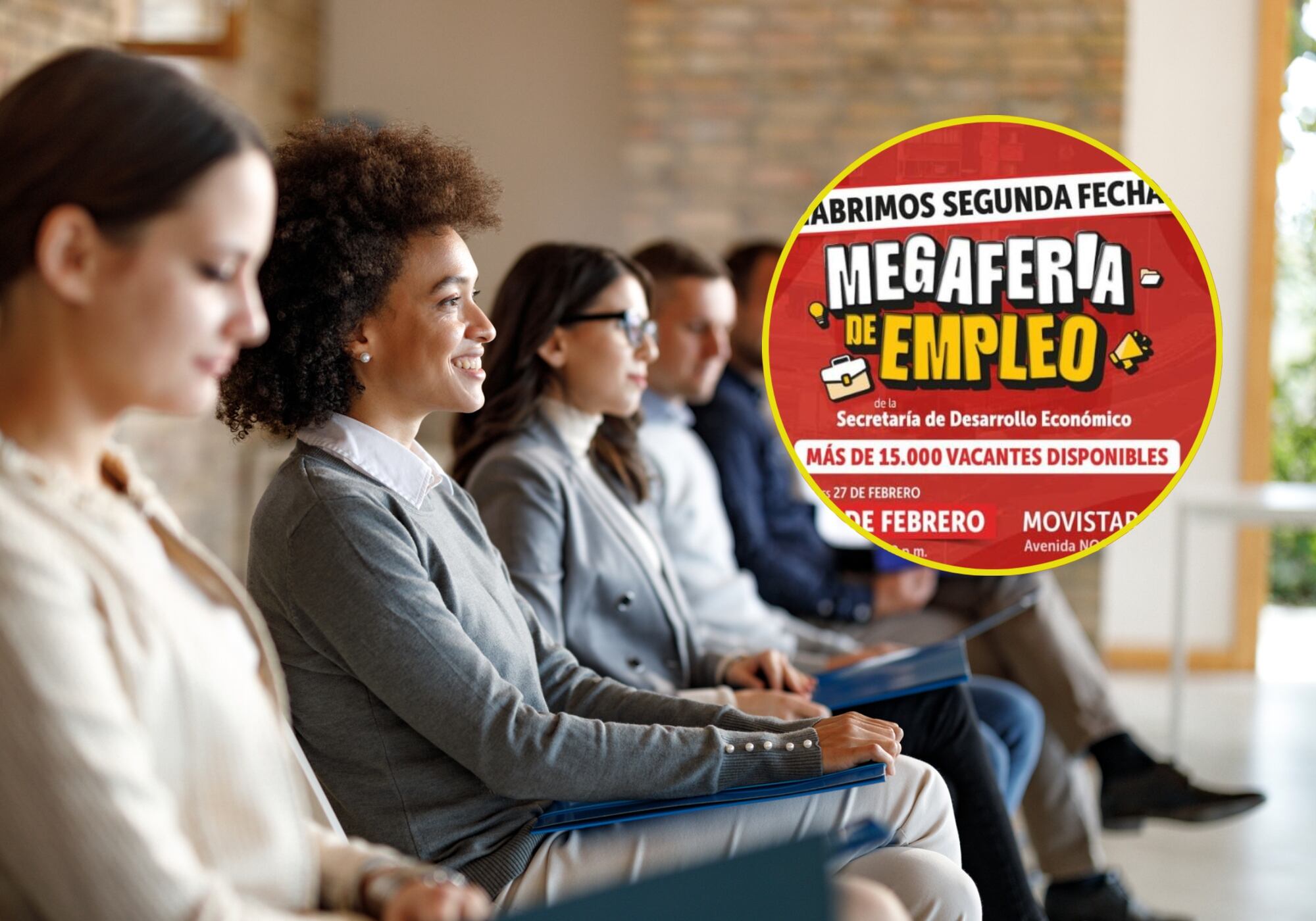 Megaferia de empleo en Bogotá. Foto: Getty Images.