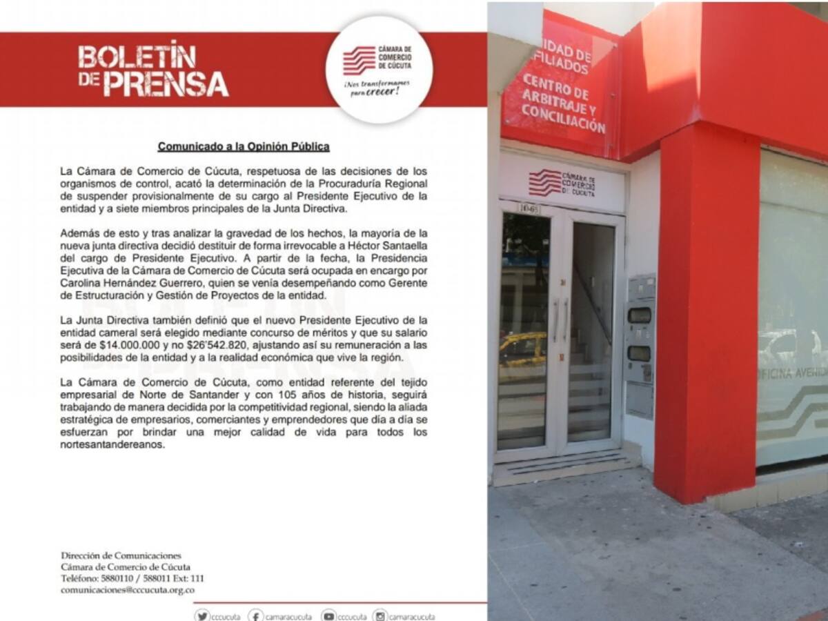 CamComercio se pronuncia por decisiones de la Procuraduría