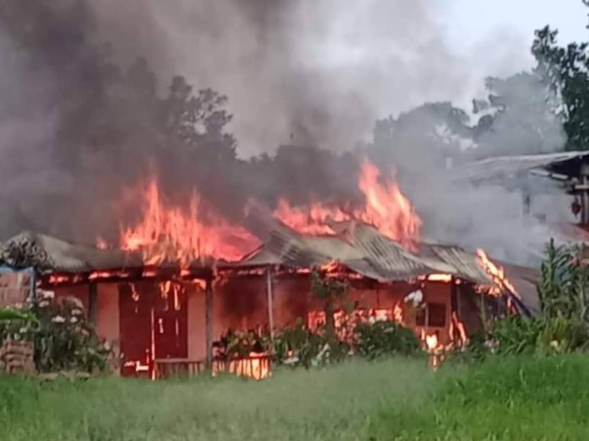 Voraz incendio consumió todos los bienes de una familia de Gigante-Huila