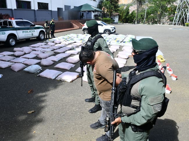 Exploisvos incautados en Medellín- foto Policía Nacional