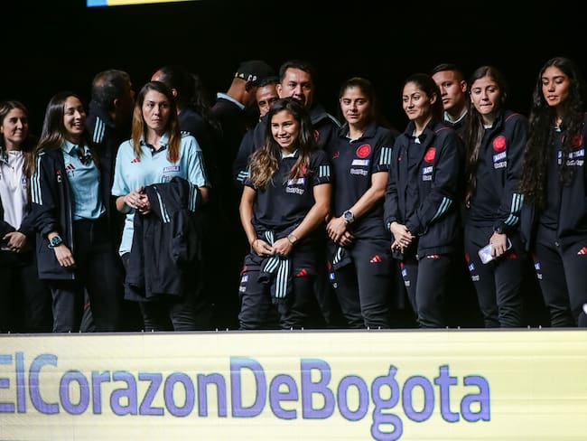 Catalina Usme y el resto de jugadoras de la Selección Colombia / Colprensa.