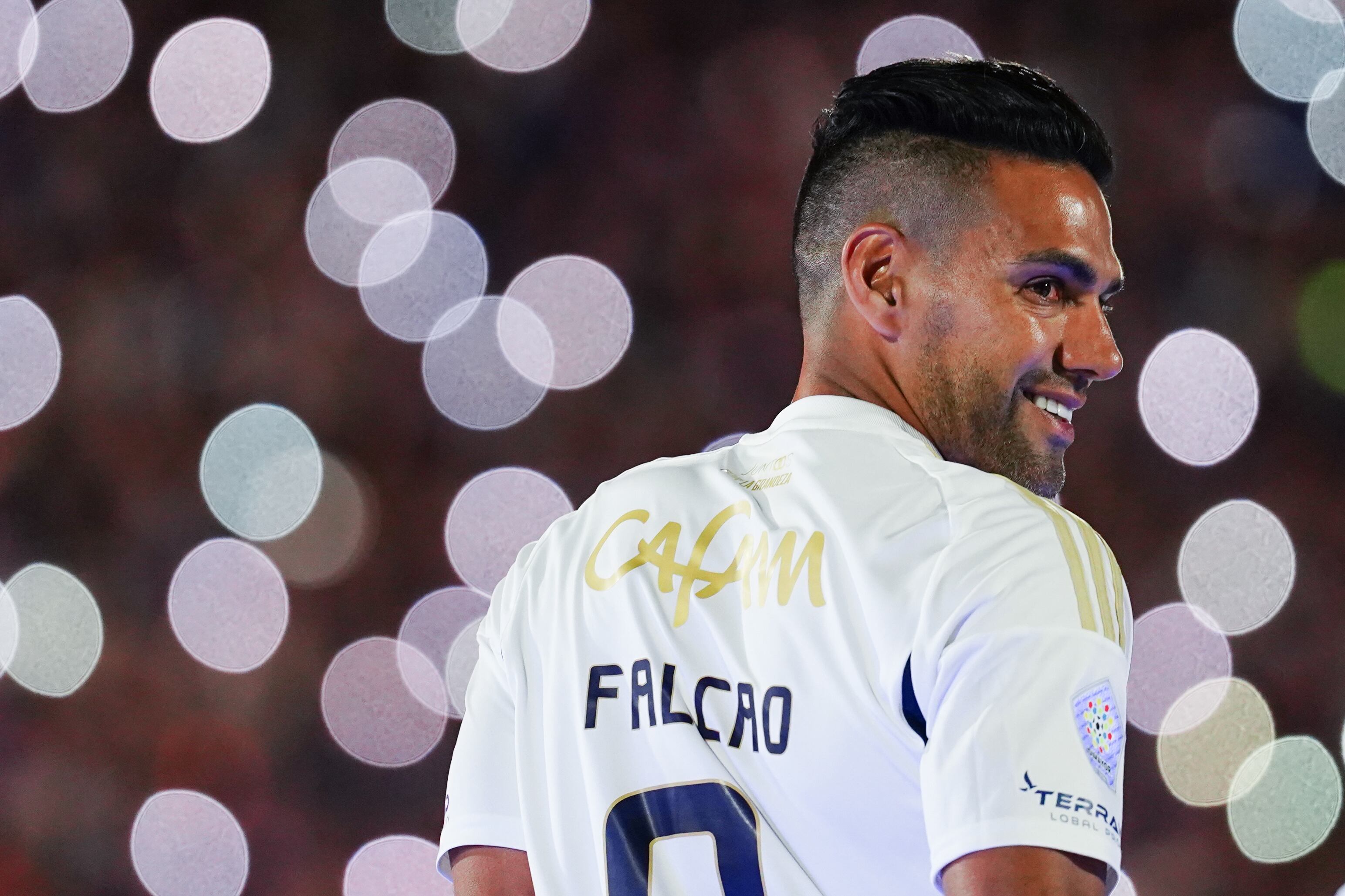Falcao en su presentación como jugador de Millonarios. (Photo by Andres Rot/Getty Images)