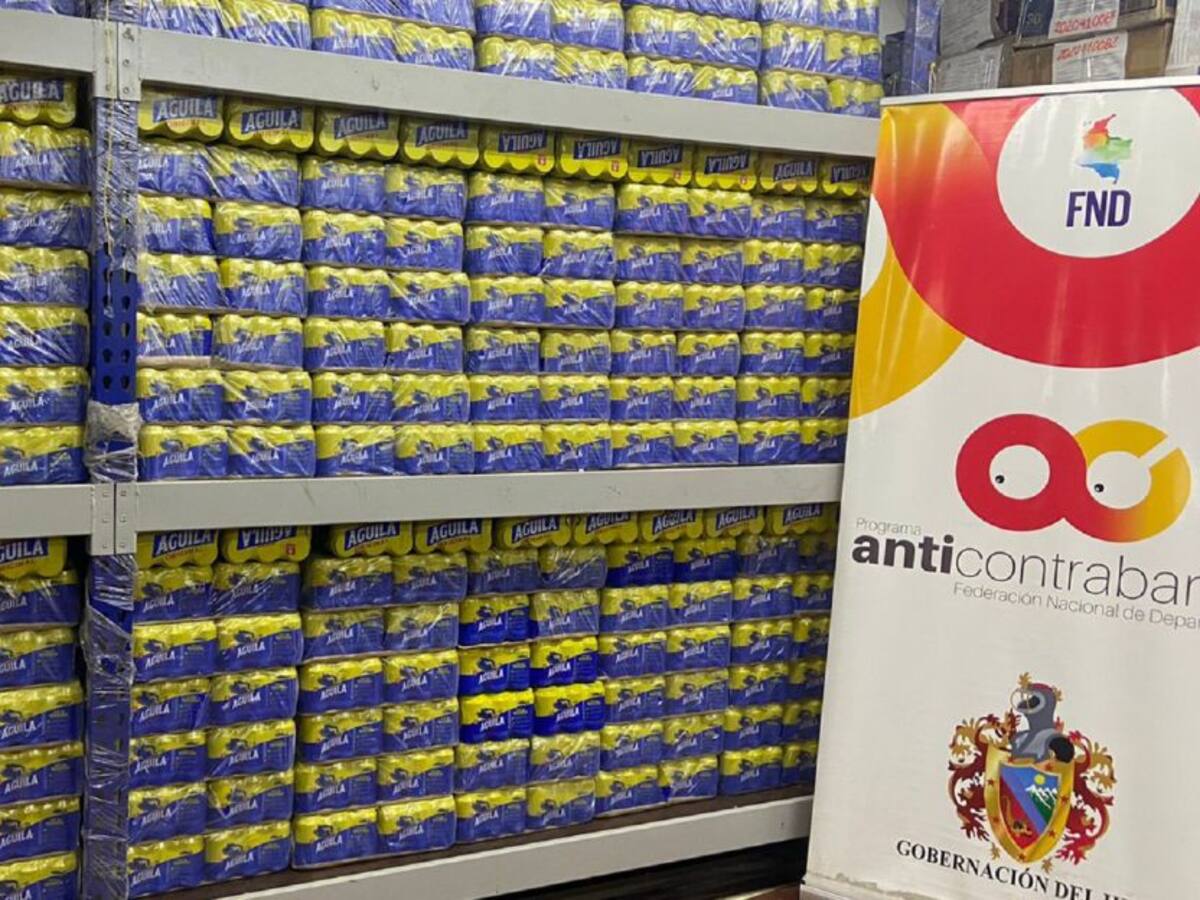 15.234 latas de cerveza de contrabando fueron incautadas en el Huila