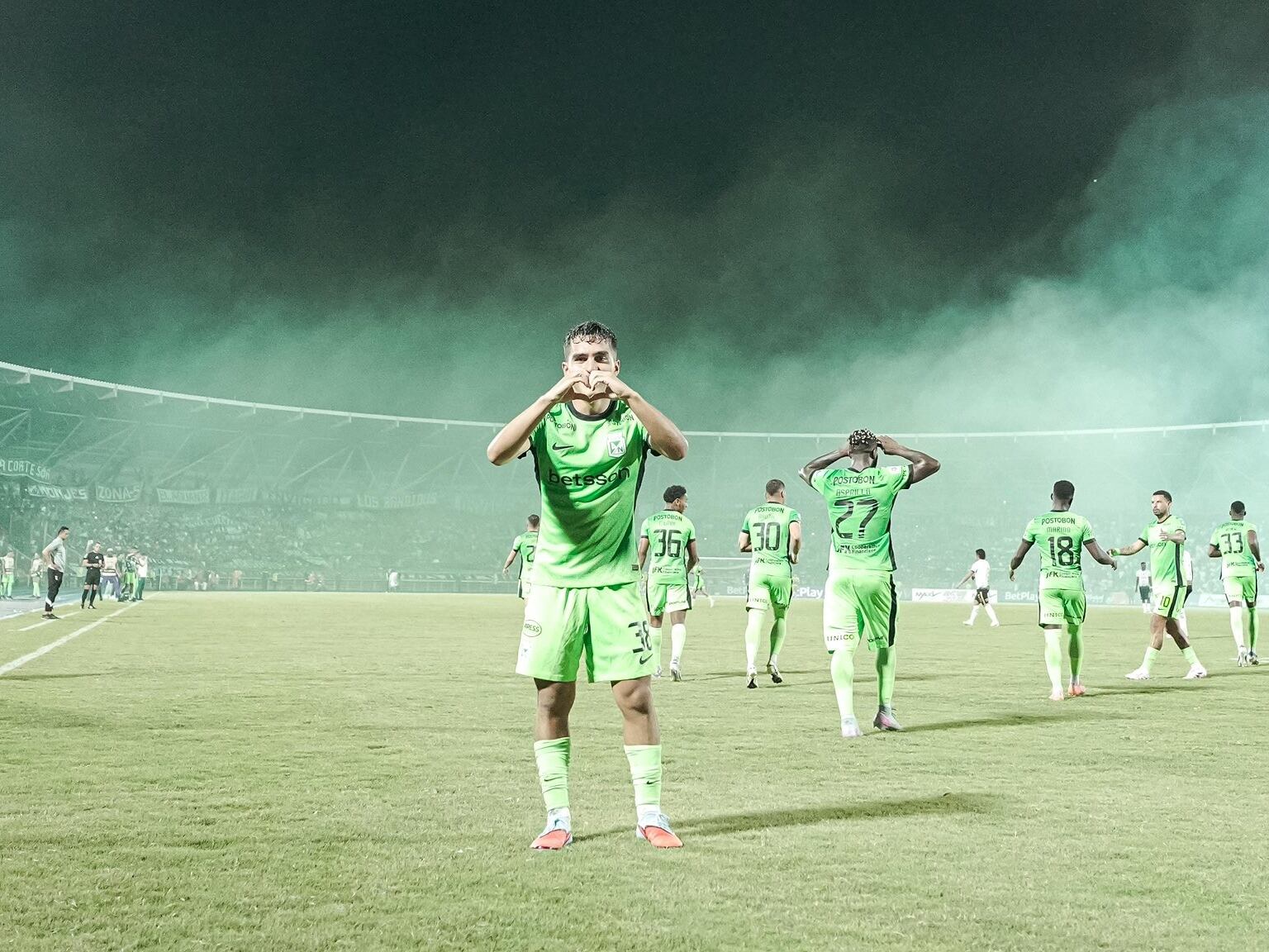 Juan Rengifo celebrando el segundo gol del partido / @nacionaloficial